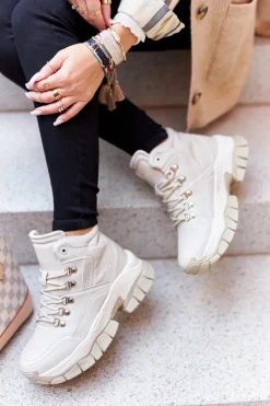 Trekkingowe Damskie|Botki Płaskie><noscript><img width=