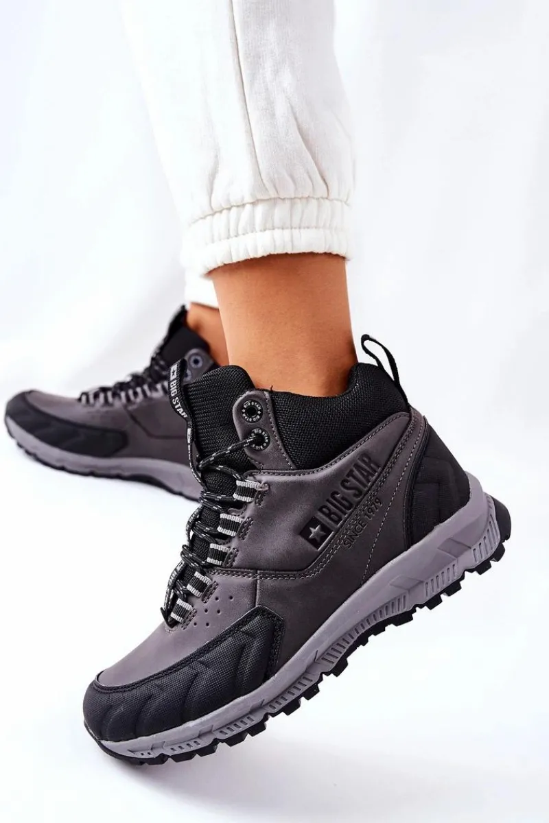 Trekkingowe Damskie>Big Star Shoes Buty Trekkingowe Big Star II274454 Czarne