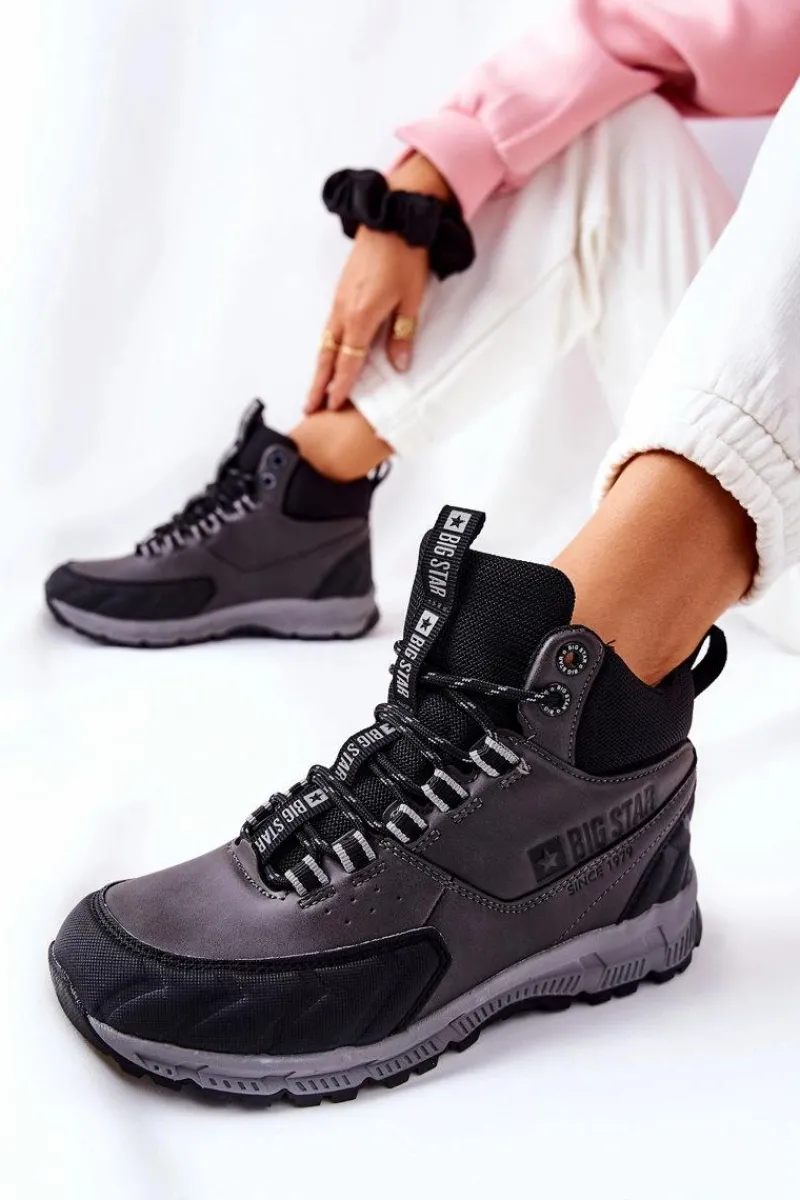 Trekkingowe Damskie>Big Star Shoes Buty Trekkingowe Big Star II274454 Czarne