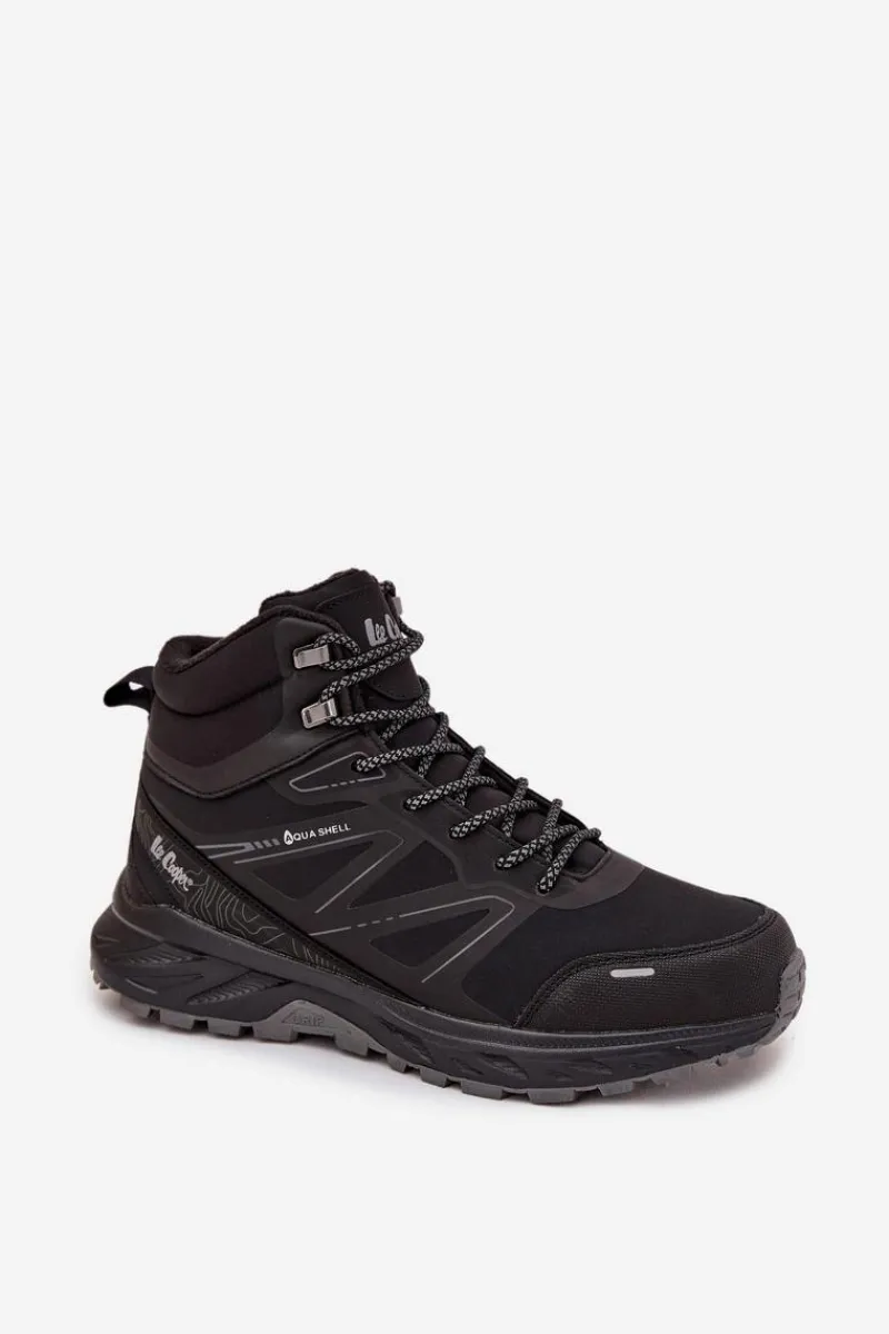 Outlet Buty Trekkingowe Damskie Ocieplane LCJ-25-01-3710 Czarne Damskie Trekkingowe Damskie