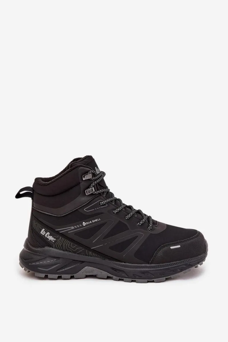 Outlet Buty Trekkingowe Damskie Ocieplane LCJ-25-01-3710 Czarne Damskie Trekkingowe Damskie