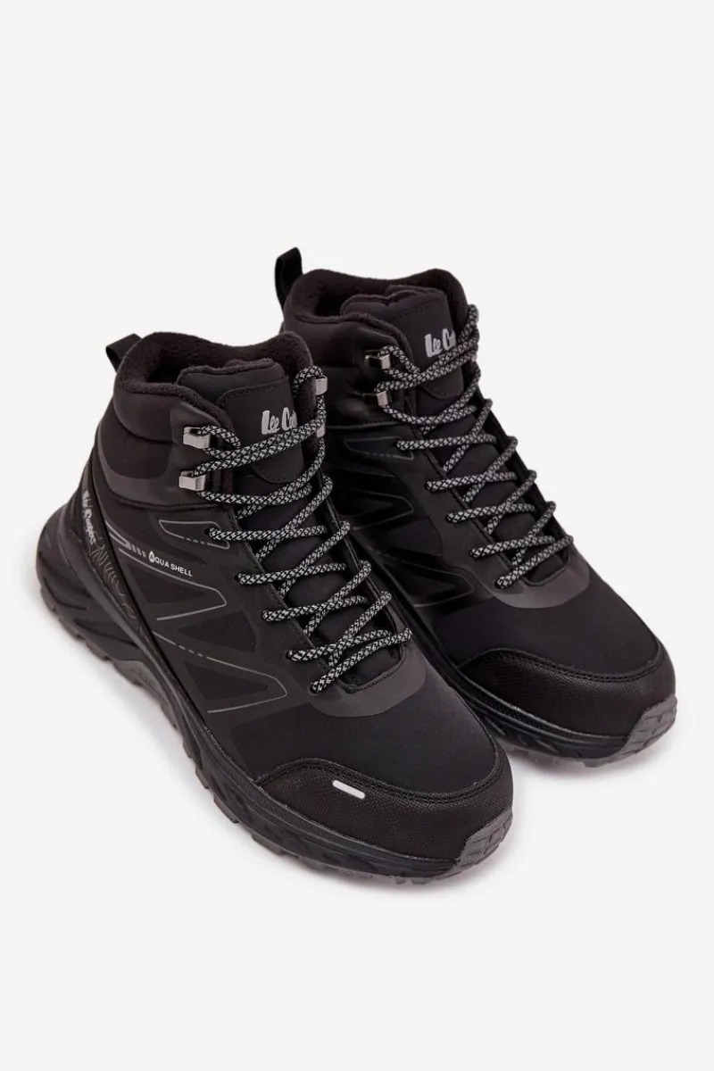 Outlet Buty Trekkingowe Damskie Ocieplane LCJ-25-01-3710 Czarne Damskie Trekkingowe Damskie