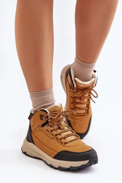 Buty Trekkingowe Młodzieżowe Ocieplane McKeylor 14011 Camel Damskie Trekkingowe Damskie|Damskie Trapery