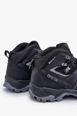 New Buty Trekkingowe Męskie Big Star OO174341 Czarne Męskie Obuwie Trekkingowe Męskie|Botki Męskie