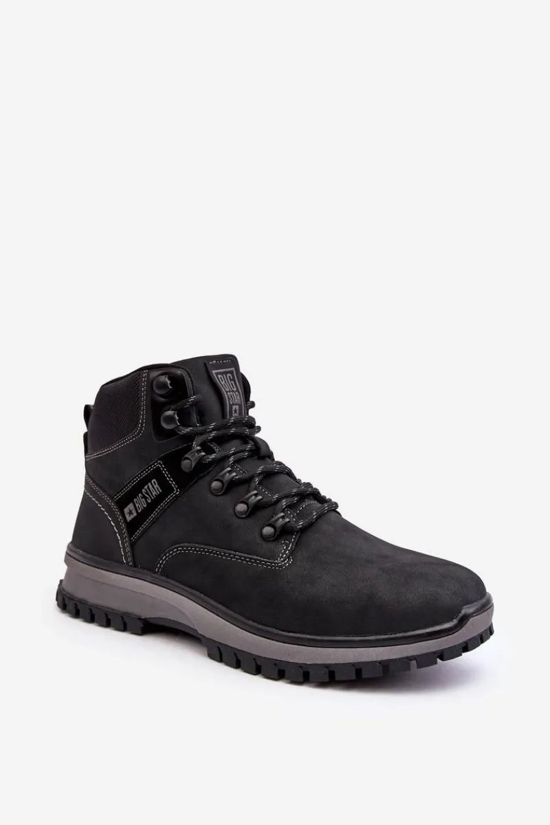 Hot Buty Trekkingowe Męskie Czarne Big Star MM174019 Męskie Obuwie Trekkingowe Męskie|Obuwie Sportowe Męskie