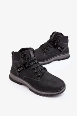 Hot Buty Trekkingowe Męskie Czarne Big Star MM174019 Męskie Obuwie Trekkingowe Męskie|Obuwie Sportowe Męskie