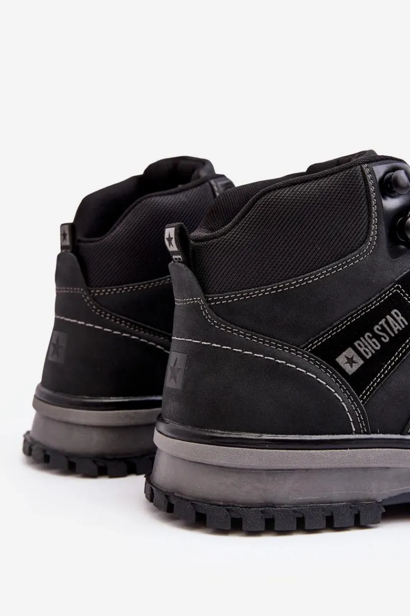 Hot Buty Trekkingowe Męskie Czarne Big Star MM174019 Męskie Obuwie Trekkingowe Męskie|Obuwie Sportowe Męskie