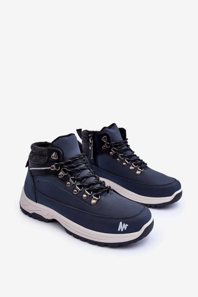 Obuwie Trekkingowe Męskie|Obuwie Sportowe Męskie>Boto Buty Trekkingowe Męskie Ocieplane Granatowo-Beżowe Westtide