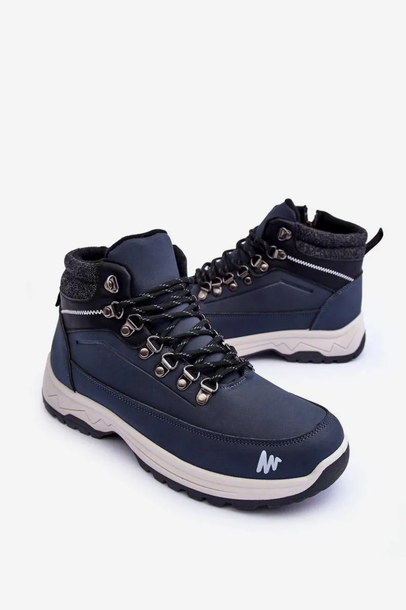 Obuwie Trekkingowe Męskie|Obuwie Sportowe Męskie>Boto Buty Trekkingowe Męskie Ocieplane Granatowo-Beżowe Westtide