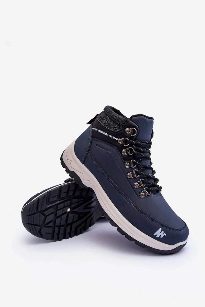 Obuwie Trekkingowe Męskie|Obuwie Sportowe Męskie>Boto Buty Trekkingowe Męskie Ocieplane Granatowo-Beżowe Westtide