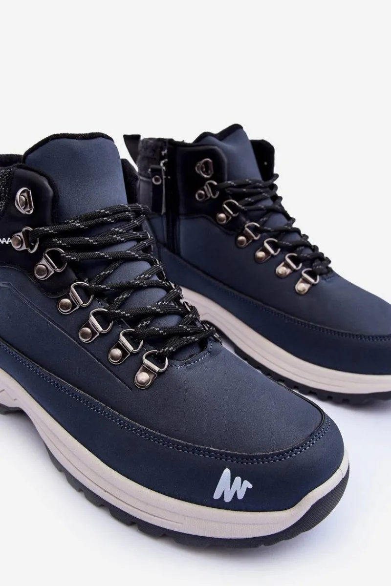 Obuwie Trekkingowe Męskie|Obuwie Sportowe Męskie>Boto Buty Trekkingowe Męskie Ocieplane Granatowo-Beżowe Westtide