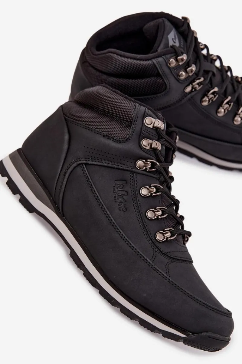 New Lee Cooper Buty Trekkingowe Męskie Ocieplane LCJ-25-03-3844M Czarne Czarny