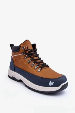 Clearance Boto Buty Trekkingowe Męskie Ocieplane Brązowe Westtide