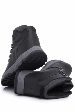 Online Buty Trekkingowe Męskie Skórzane Big Star Czarne EE174201 Męskie Obuwie Trekkingowe Męskie