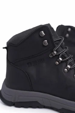 Online Buty Trekkingowe Męskie Skórzane Big Star Czarne EE174201 Męskie Obuwie Trekkingowe Męskie
