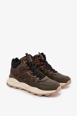 Obuwie Trekkingowe Męskie|Obuwie Sportowe Męskie></noscript>Wrangler Buty Trekkingowe Męskie WEST MEN MID 20253027 Ciemnozielone