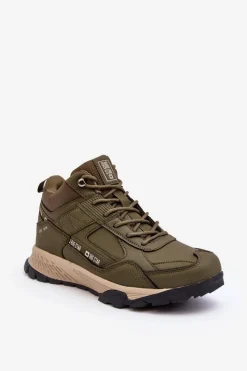 Obuwie Trekkingowe Męskie|Obuwie Sportowe Męskie>Big Star Shoes Buty Trekkingowe Ocieplane Zielone Big Star MM174163