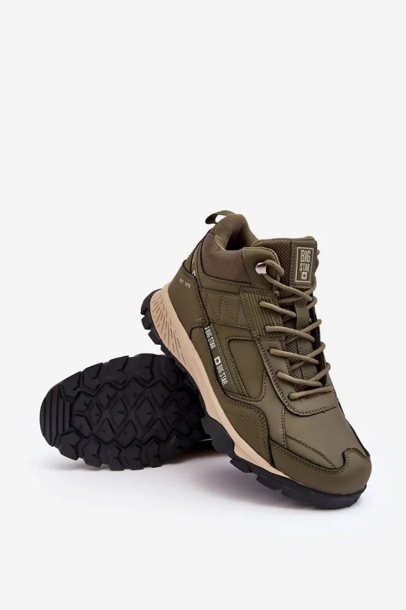 Obuwie Trekkingowe Męskie|Obuwie Sportowe Męskie>Big Star Shoes Buty Trekkingowe Ocieplane Zielone Big Star MM174163