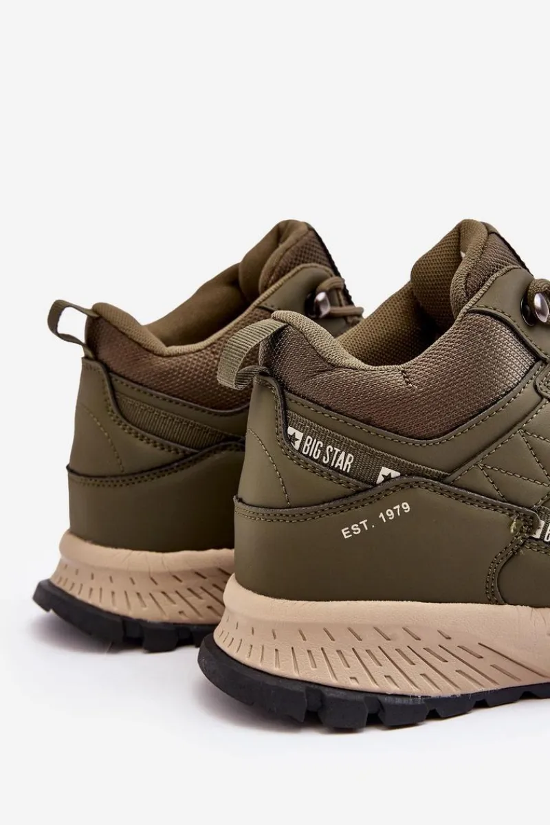 Obuwie Trekkingowe Męskie|Obuwie Sportowe Męskie>Big Star Shoes Buty Trekkingowe Ocieplane Zielone Big Star MM174163