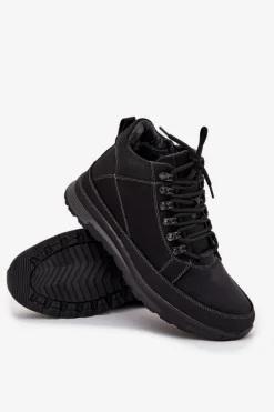 Evento Buty Trekkingowe Trapery Męskie Ocieplane Czarne Wivelle