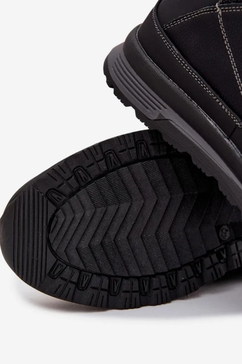 Evento Buty Trekkingowe Trapery Męskie Ocieplane Czarne Wivelle