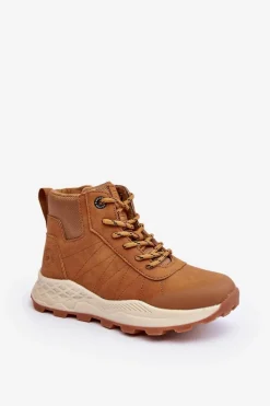 Sale Buty Trekkingowe Trapery Ocieplane Dziecięce Camel Big Star MM374202 Dzieci Chłopięce