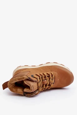 Sale Buty Trekkingowe Trapery Ocieplane Dziecięce Camel Big Star MM374202 Dzieci Chłopięce