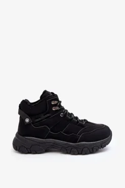 Outlet Boto Buty Trekkingowe Trapery Męskie Ocieplane Czarne Thalinna