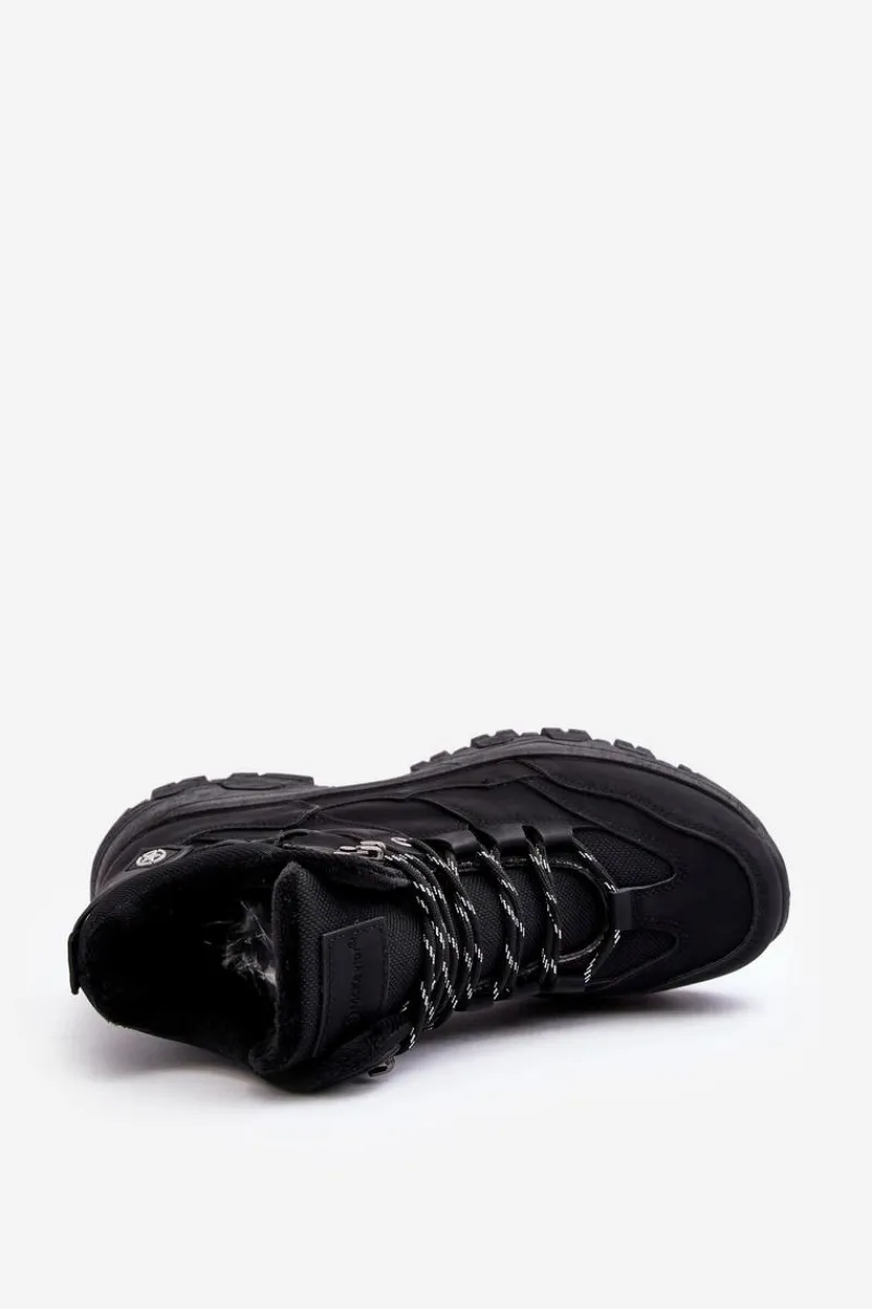 Outlet Boto Buty Trekkingowe Trapery Męskie Ocieplane Czarne Thalinna