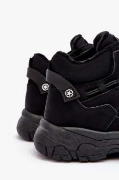 Outlet Boto Buty Trekkingowe Trapery Męskie Ocieplane Czarne Thalinna