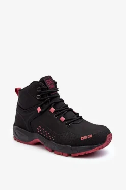 Obuwie Trekkingowe Męskie|Trekkingowe Damskie>Big Star Shoes Buty Trekkingowe Trapery Memory Foam System Czarne Big Star MM274562