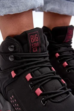 Obuwie Trekkingowe Męskie|Trekkingowe Damskie></noscript>Big Star Shoes Buty Trekkingowe Trapery Memory Foam System Czarne Big Star MM274562