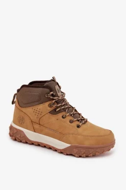 Sale Lee Cooper Buty Zimowe Męskie Trapery Ocieplane LCJ-25-01-3726 Camel Brązowy