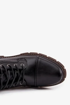 Online Buty Zimowe Męskie 20253035.11A Ciemnobrązowe Męskie Botki Męskie