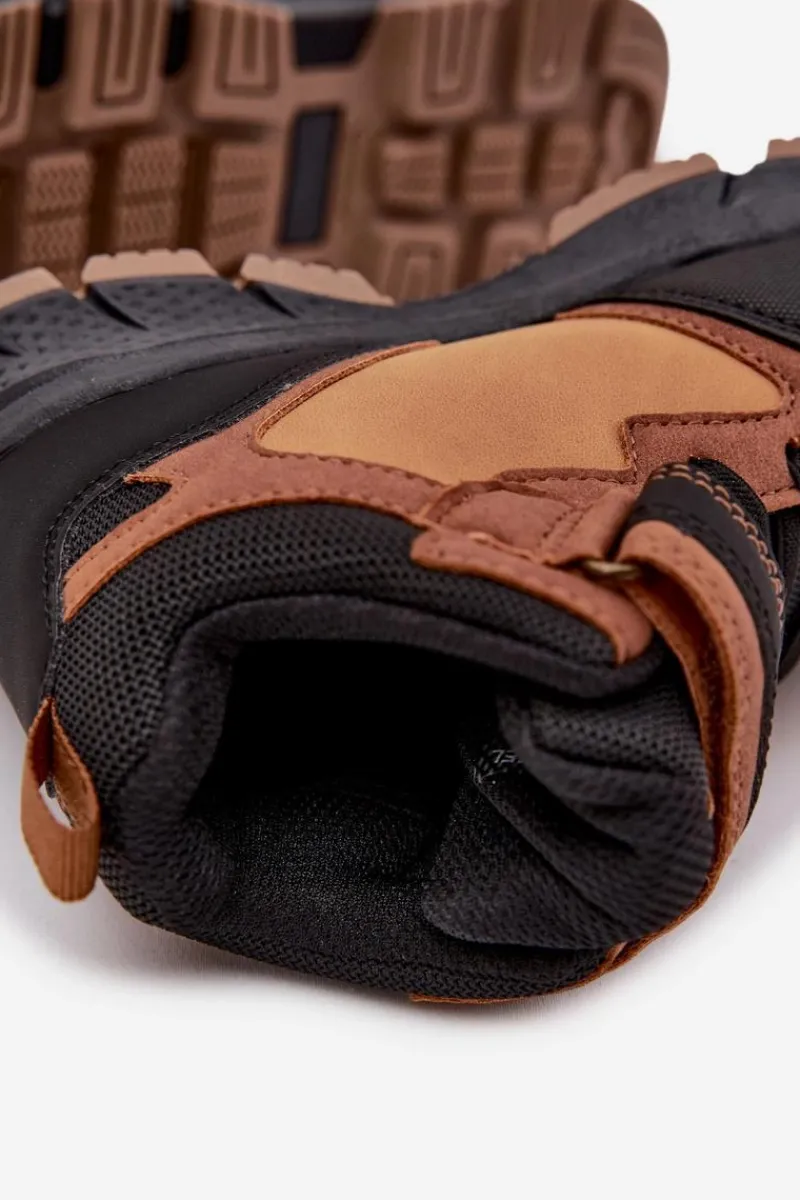 Chłopięce>Boto Buty Zimowe Trekkingowe Dziecięce Na Rzep Ocieplane Camel Miravie