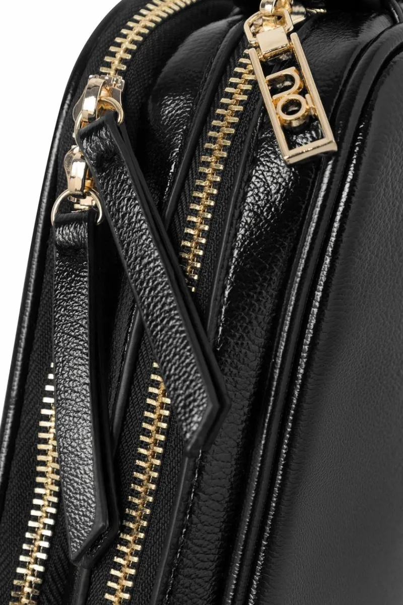 Hot Nobo Błyszcząca Torebka Listonoszka NBAG-R3140-C020 Czarna