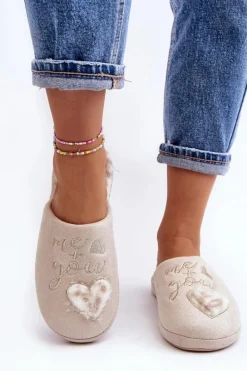 Sale Boto Błyszczące Kapcie Damskie Beżowe Geraja Beżowy