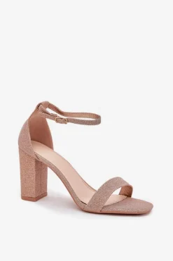 Sandały Na Słupku|Sandały Na Obcasie><noscript><img width=