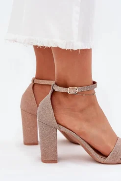 Sandały Na Słupku|Sandały Na Obcasie><noscript><img width=