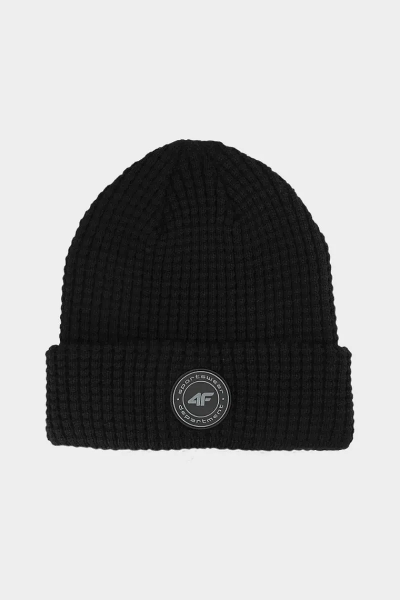 Sale 4F Chłopięca Czapka Zimowa JWAW24ACAPM424-21S Czarna