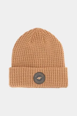 Sale 4F Chłopięca Czapka Zimowa JWAW24ACAPM424-83S Beżowa Beżowy