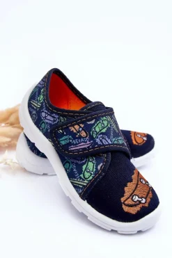 Chłopięce></noscript>BEFADO Chłopięce Papcie 974X503 Granatowe