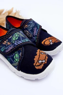 Chłopięce></noscript>BEFADO Chłopięce Papcie 974X503 Granatowe