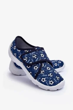 Clearance BEFADO Chłopięce Papcie Piłki 974Y509 Niebieskie