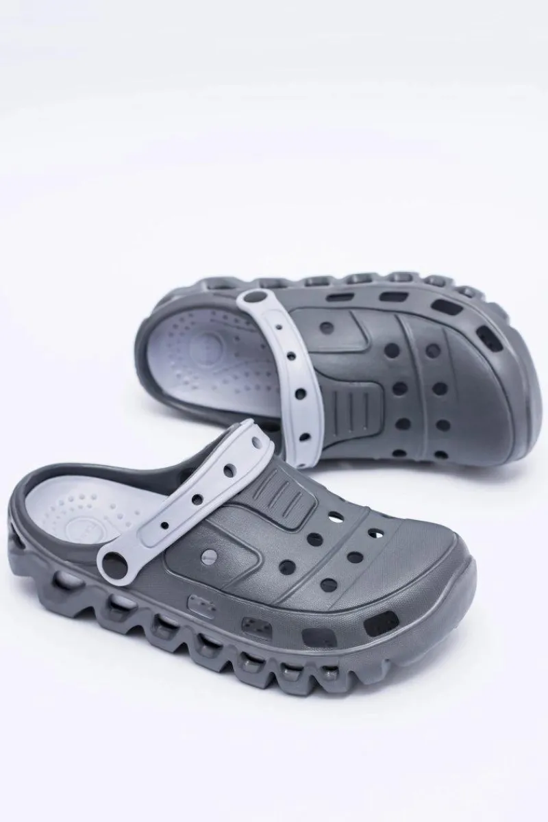 Hot Ciemnoszare Męskie Ogrodowe Lekkie Klapki Kroksy Eva Męskie Klapki Męskie Klasyczne