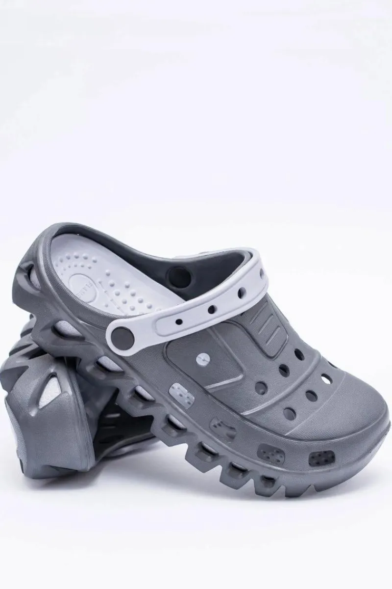 Hot Ciemnoszare Męskie Ogrodowe Lekkie Klapki Kroksy Eva Męskie Klapki Męskie Klasyczne
