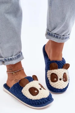 Online Boto Ciepłe Kapcie Damskie Granatowe Priseth