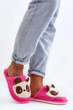 Outlet Ciepłe Kapcie Damskie Różowe Priseth Damskie Kapcie Klasyczne|Klapki Damskie Klasyczne