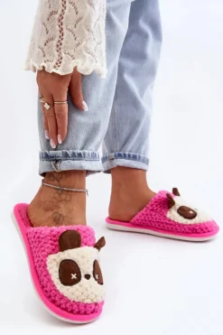 Outlet Ciepłe Kapcie Damskie Różowe Priseth Damskie Kapcie Klasyczne|Klapki Damskie Klasyczne