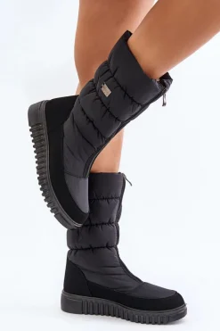 Best Boto Ciepłe Śniegowce Damskie Progress PROGJ-24-149 Czarne